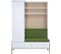 Armoire Avec Plan à Langer Laqué Blanc Et Pieds Hêtre Holly Nature L 131 X H 191 X P 72 Cm