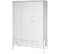 Armoire Bébé 3 Portes Bois Laqué Blanc Holly White L 127 X H 191 X P 53 Cm