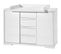 Commode Avec Plan à Langer Bois Laqué Blanc Maxx White L 126 X H 92 X P 53 Cm