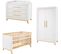 Chambre Miami Blanc : Lit, Commode, Armoire 2 Portes