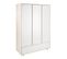 Armoire Bébé 3 Portes Capri Blanche 135x53x192cm