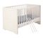 Lit Bébé 70x140 Cm Bois Clair Et Hêtre Massif Blanc Capri L 145 X H 84 X P 77 Cm