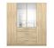 Armoire 4 portes 4 tiroirs L.181 cm PERLA imitation chêne