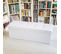 Tabouret Pliant Similicuir 114x38x38 - Blanc