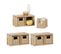 3x Etageres Cube 6 Paniers Amovibles