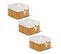 3x Corbeilles Panier De Rangement Bambou