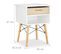 Table De Nuit En Blanc Tiroir Pliant En MDF 40x42.5x61