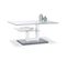 Table Basse Verre Blanc Gris 2 Plateaux