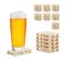 Lot De 48 Dessous De Verre Bois