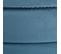 Pouf Coiffeuse Rangement Bleu Pétrole 39x39x43.5