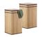 Lot De 2 Corbeilles Linge Bambou Nature