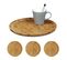 4x Assiettes Tournantes Bambou Plateau