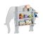 Étagère Murale Éléphant Pour Enfants 63.5x10x50 Blanc