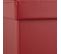 Tabouret Pliant Similicuir 76x38x38 - Rouge