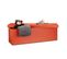 Tabouret Pliant Similicuir 114x38x38 - Orange