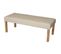 Banc Banquette M37, Simili-cuir Mat, Crème/pieds Clairs, 120x49x43cm