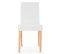 Lot De 4 Chaises De Séjour Littau ~ Cuir Reconstitué, Blanc, Pieds Clairs