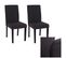 Lot De 2 Chaises De Séjour Littau ~ Tissu Noir, Pieds Foncés