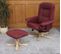 Fauteuil Relax /de Relaxation M56, Simili-cuir, Bordeaux