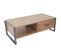 Table Basse De Salon Hwc-a27, 41x120x60cm Structure 3d, Couleur Chêne Sauvage