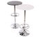 Table De Bar / Table Haute Bari, Ronde, Avec Repose-pied, 109x60x60cm, Noir