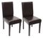 Lot De 2 Chaises De Séjour Littau ~ Simili-cuir, Marron, Pieds Foncés