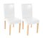 Lot De 2 Chaises De Séjour Littau ~ Simili-cuir, Blanc, Pieds Clairs