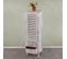 Chiffonnier 2 Tiroirs, 30x25x90cm, Shabby, Vintage ~ Blanc