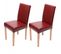 Lot De 6 Chaises De Séjour Littau ~ Simili-cuir, Rouge, Pieds Clairs