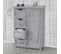 Commode / Armoire, 82x55x30cm, Shabby Chic, Vintage ~ Gris