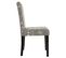 Lot De 2 Chaises De Séjour Littau ~ Tissu Gris Words Fabric, Pieds Foncés