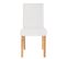 Lot De 4 Chaises De Séjour Littau ~ Simili-cuir, Blanc Mat, Pieds Clairs