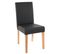 Lot De 4 Chaises De Séjour Littau ~ Simili-cuir, Noir Mat, Pieds Clairs