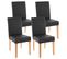 Lot De 4 Chaises De Séjour Littau ~ Simili-cuir, Noir Mat, Pieds Clairs