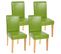 Lot De 4 Chaises De Séjour Littau ~ Simili-cuir, Vert, Pieds Clairs