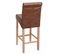 Lot De 2 Tabourets De Bar Hwc-c33 ~ Similicuir, Aspect Daim Marron, Pieds Clairs