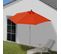 Demi-parasol Aluminium Balcon Ou Terrasse, Ip 50+, 285cm ~ Terracotta Sans Pied