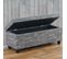 Banc/banquette/coffre De Rangement Kriens, 112x45x45cm, Tissu, Gris Words Fabric