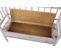 Banc Banquette De Rangement T207 Bahut Coffre Avec Coussin ~ Bois Blanc Shabby Chic