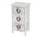 Table D'appoint Forli 3 Tiroirs 55x29x25cm Shabby Vintage Blanc