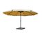 Parasol En Aluminium Meran Pro, Avec Volant, Ø 5m ~ Crème Avec Pied