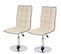 Lot De 2 Chaises De Séjour Hwc-c41 Similicuir ~ Crème