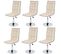 Lot De 6 Chaises De Séjour Ou De Salle à Manger Hwc-c41 Similicuir ~ Crème