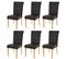 Lot De 6 Chaises De Salle à Manger ~ Similicuir Brun Foncé, Pieds Clairs