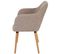 Chaise De Salle à Manger Malmö T381  Tissu, Crème / Gris