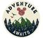 Poster Autocollant Forme Ronde Disney Logo Mickey Montagnes Et Arbres  adventure Awaits - 125 Cm