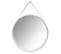 Miroir Mural Rond "ultima" 49cm Blanc