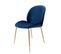 Lot De 2 Chaises Design "charlize" 90cm Bleu et Or