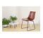 Lot De 2 Chaises Design "caila" 82cm Marron Café