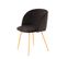 Lot De 2 Chaises En Velours "celina" 84 Cm Noir